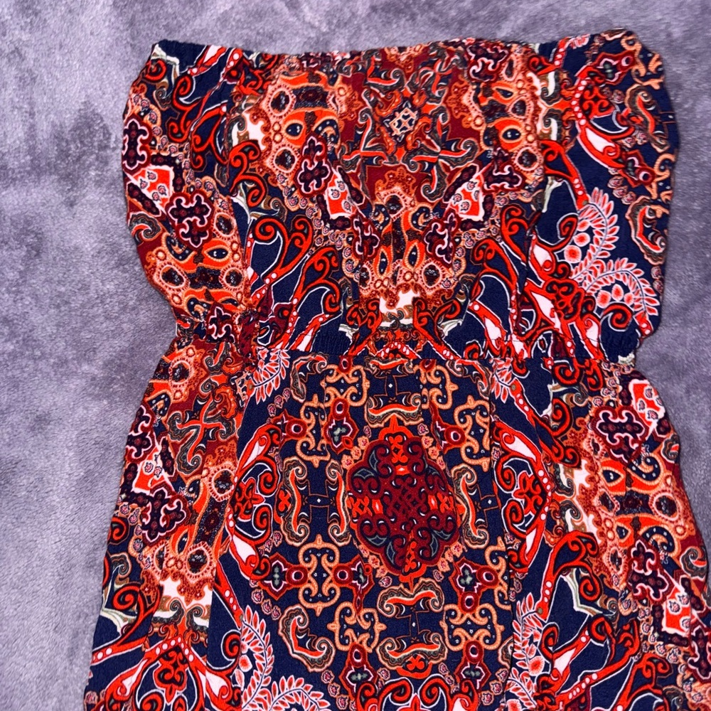 Strapless Trippy  Maxi Dress
